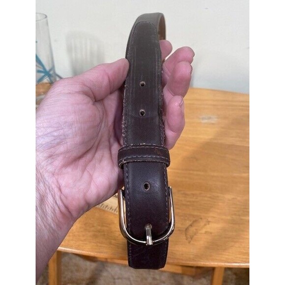Bordeaux by Custom Leather Mens Brown Split Leather Belt Size 40 Made in Canada - Picture 11 of 11